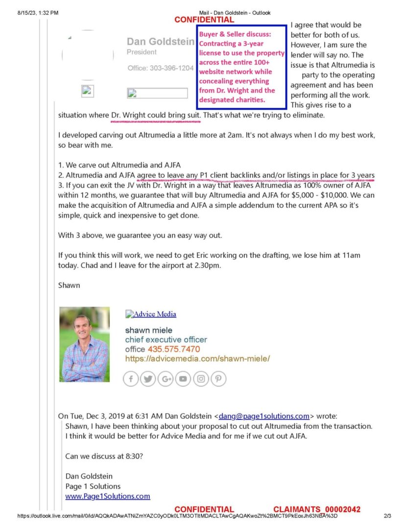 email Goldstein-Miele manipulate sale docs (12.3.2019 pt2)